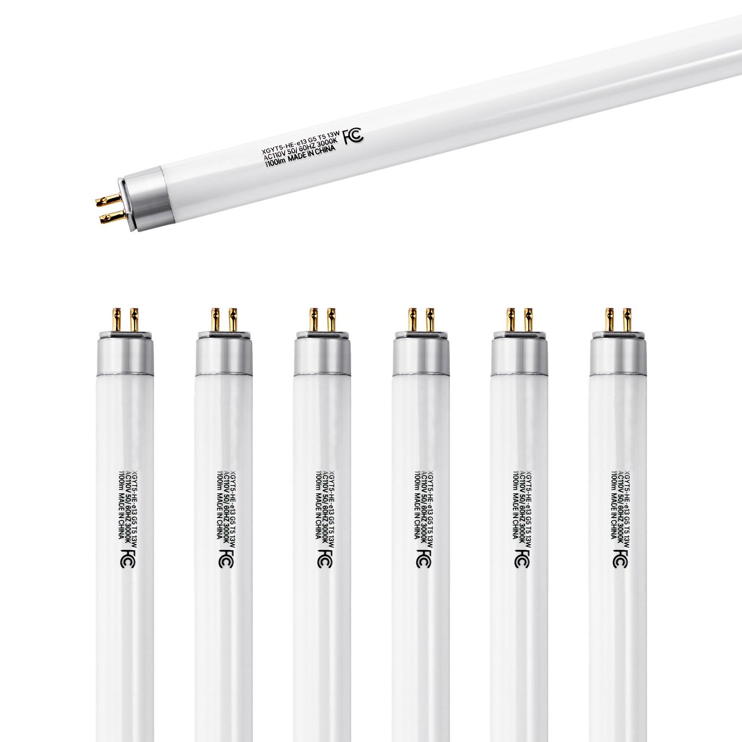 8 X 13W T5 21-Inch Fluorescent Tube Light Bulbs 3000K Warm White G5 Bi-Pin Base
